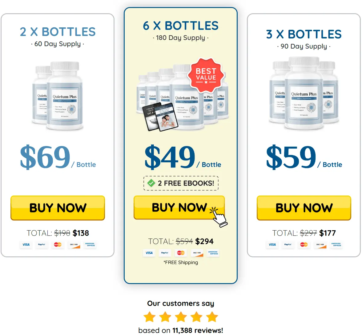 Discounted price for Quietum Plus bottle with limited-time offer